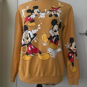 Disney Mustard Yellow Mickey Graphic Crewneck